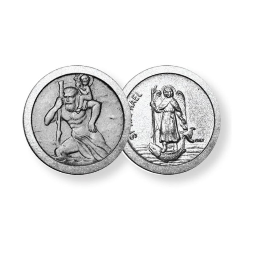 Saint Christopher and Saint Raphael Pocket Coin Saint Christopher and Saint Raphael Pocket Coin