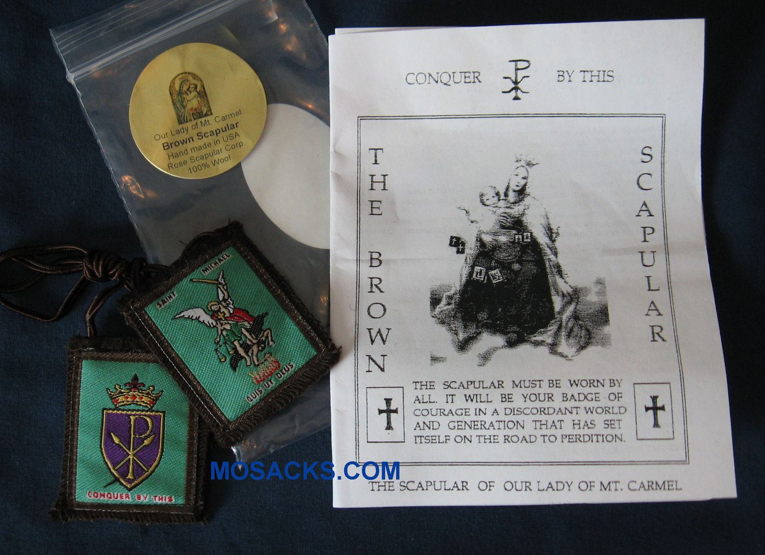 Scapular St. Michael 1x2 inch Wool