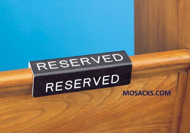 Reserved Pew Sign - Fitted Curved Sign 8-RURC2 Reserved Sign for Fitted Curved Pew-RURC2