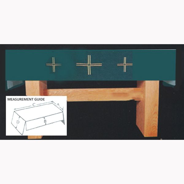 Washable Fitted Altar Cloth with Gold Crosses-SL5