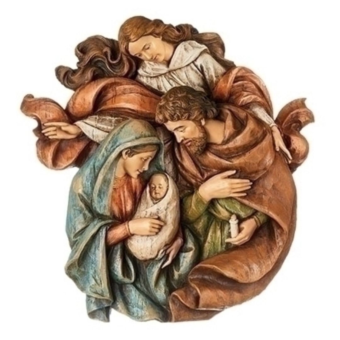 14" Holy Family with Angel Wall Piece - 132662