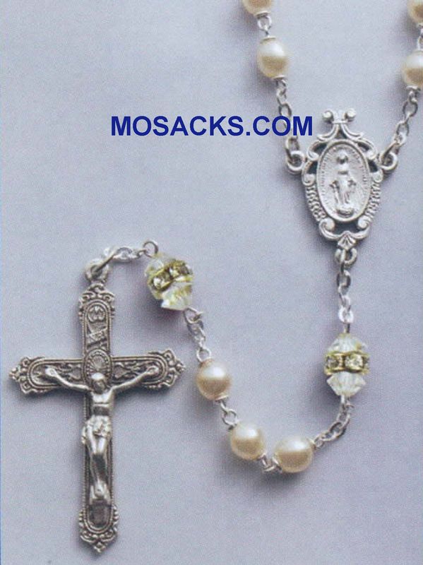 Birthstone Rosary Crystal April Birthstone Rosary Crystal-41298CR