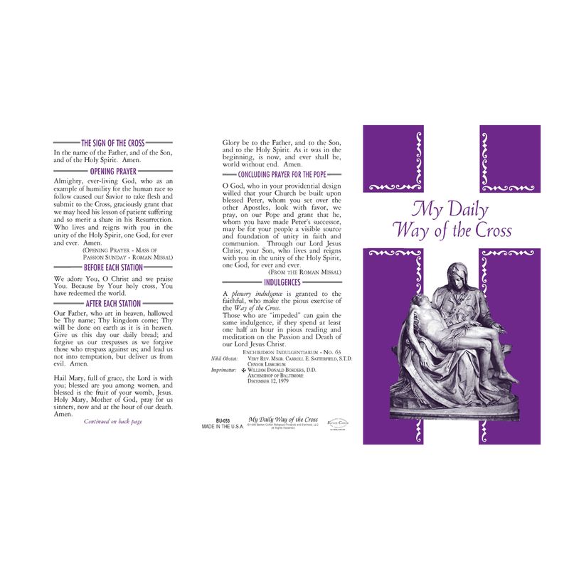 My Daily Way Of The Cross Folder Pamphlet of Barton Cotton103-BU053