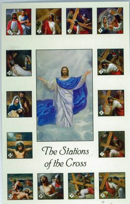 Stations Of The Cross Holy Card 103-HG262 Stations Of The Cross Holy Card of Barton Cotton103-HG262