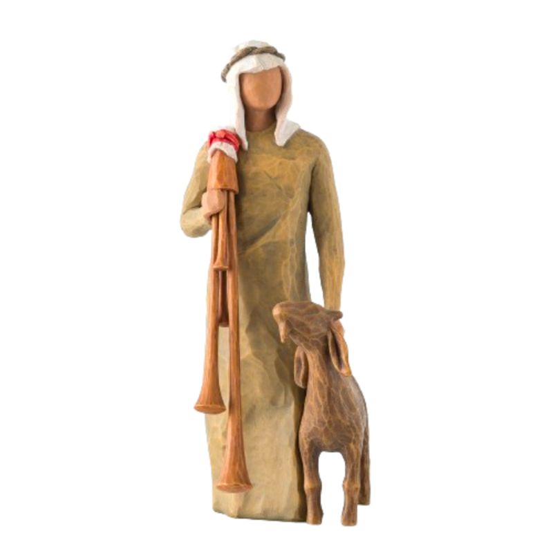 Willow Tree Nativity Zampognaro Shepherd with bagpipe 27183