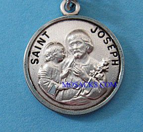 St. Joseph Sterling Medal w/20" S Chain