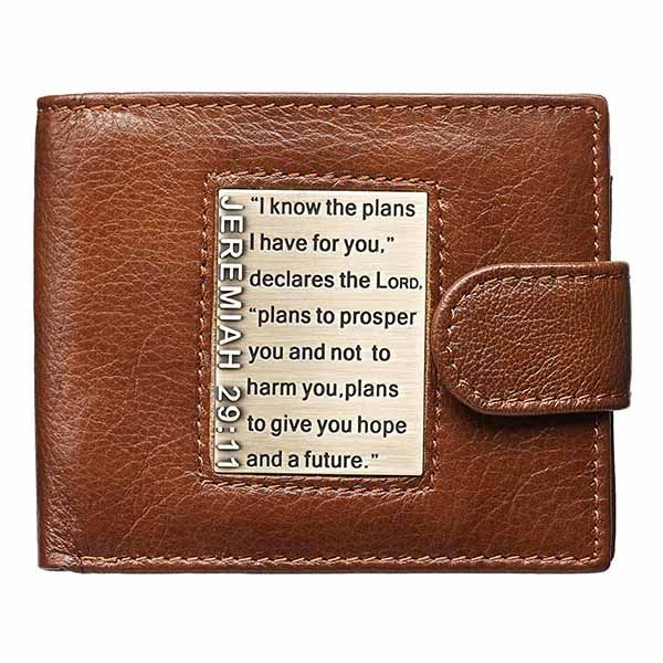 JEREMIAH 29:11 I Know the Plans I Have For You Leather Wallet-BBFQM102 332-WT015