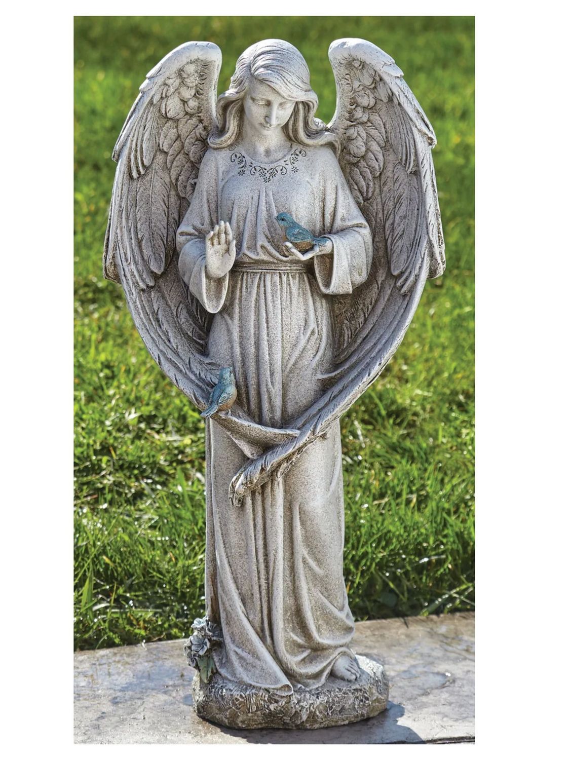 Joseph's Studio Angel With Birds Statue  20" 603216