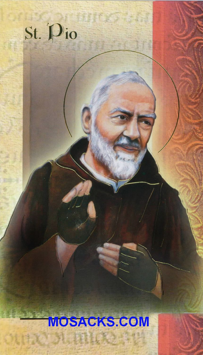 St. Pio Laminated Bi-fold Holy Card F5-522 St. Pio Laminated Bi-fold Holy Card, F5-522