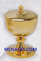 Ciborium - Gold Plated Ciborium is 4-3/4" High and 3" diameter Cup with 100 host capacity 14-K234 F…