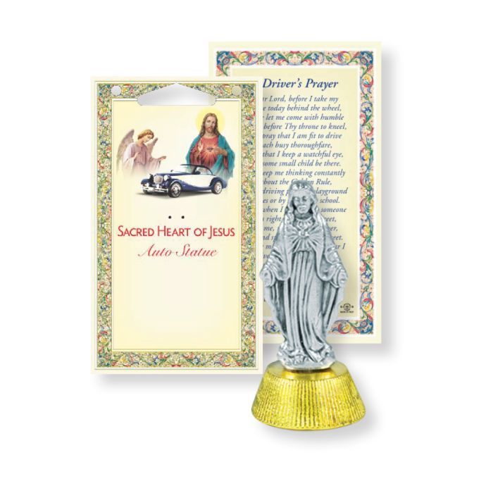 Auto Statue Sacred Heart Antique Silver 12-1616-101 Auto Statue - Sacred Heart of Jesus Auto Statue…