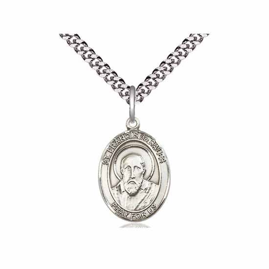 Sterling Silver St. Francis de Sales 3/4" 8035SS