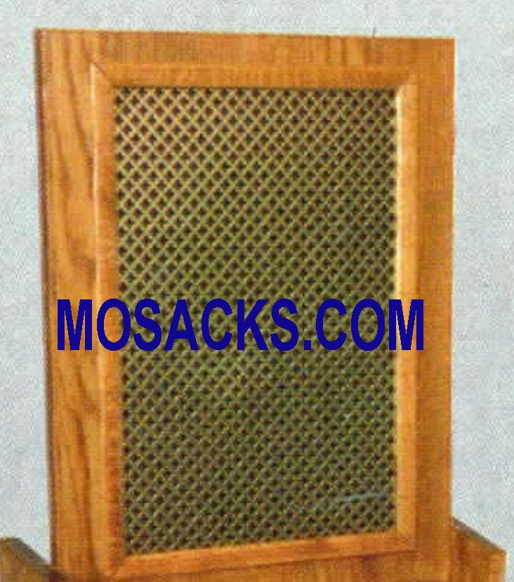Confessional Prie Dieu Metal Screen w/black fabric 40-2601-3