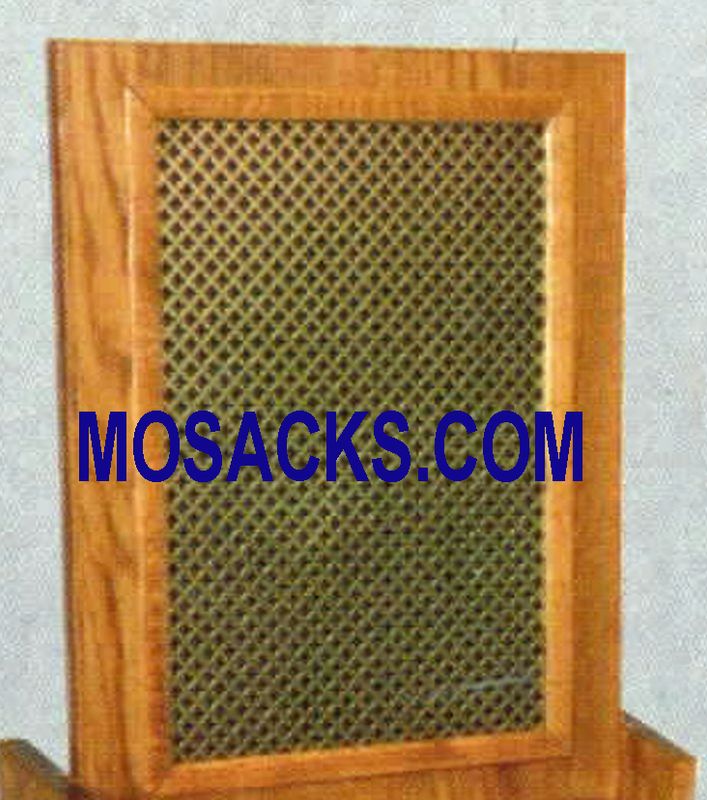Confessional Prie Dieu Metal Screen w/black fabric 40-2601-3