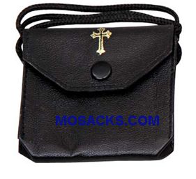 Genuine Leather Gusset Burse 2-1/2x3/4" fully-lined with neck cord-K3125
