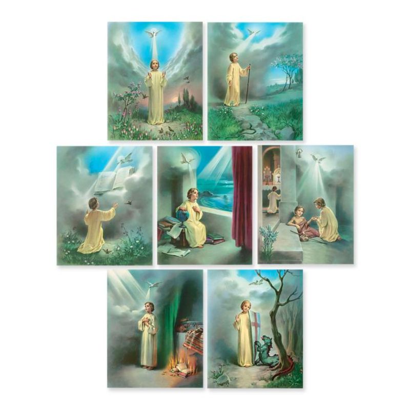The Seven Gifts of the Holy Spirit Classroom Full Color Poster Set #1476 Teaching Aid Prints