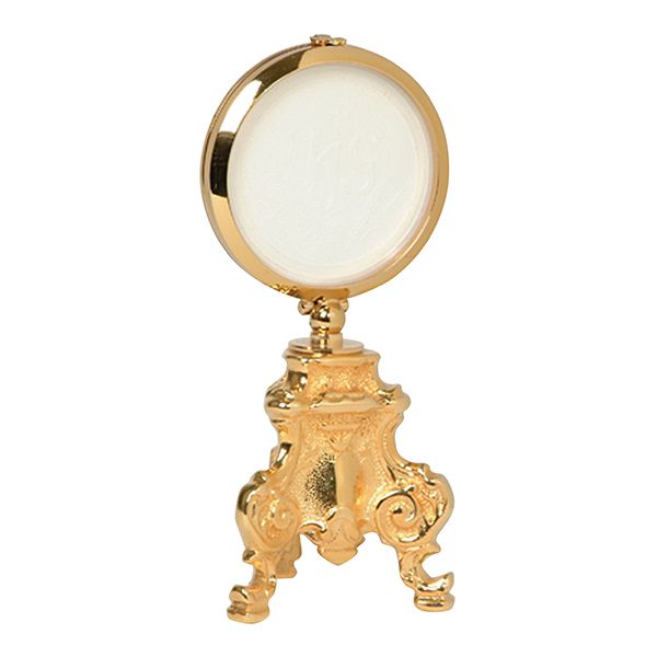 Chapel Monstrance 7-1/4" High holds 2-3/4" Host K469 Gold Plated Chapel Monstrance