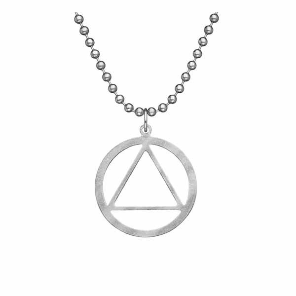 GI Jewelry AA Pendant with 24" Beaded Chain #10136S