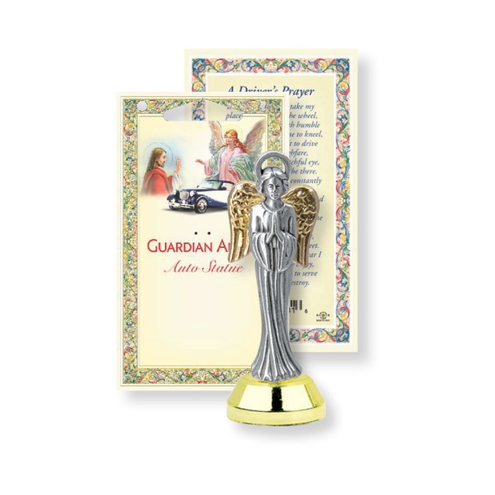 Auto Statue Guardian Angel Antique Silver 12-1616-350 Guardian Angel Auto Statue