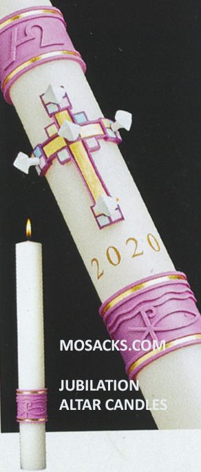 SCULPTWAX¬Æ Paschal Candle Jubilation Complementing Altar Candles