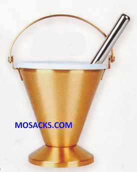 K Brand Holy Water Pot in Satin Bronze Finish with Stainless Steel Sprinkler and Liner 14-K286-BZ  …
