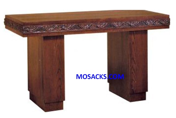 Altar Wood Grapevine Band design 60" wide x 30" deep x 40" high 40-5060 Wood Altar
