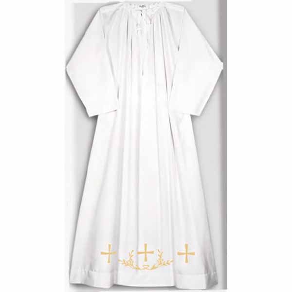Beau Veste Alb with Gold Laminette Embroidery Cross-9 Beau Veste Alb 9