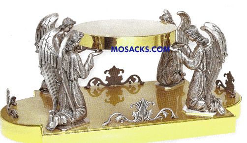 Thabor Four Angels 9" H with 9-1/2" Table K404  Gold Plated Brass Thabor  FREE SHIPPING