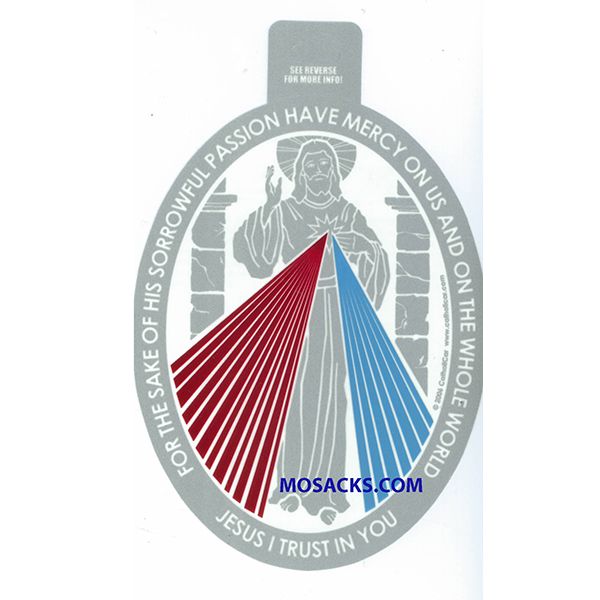 Jesus the Divine Mercy Oval Window Decal