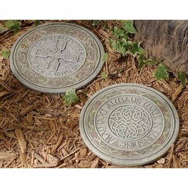Joseph's Studio Celtic Garden Stones with Irish Blessing 62660 Set of Two