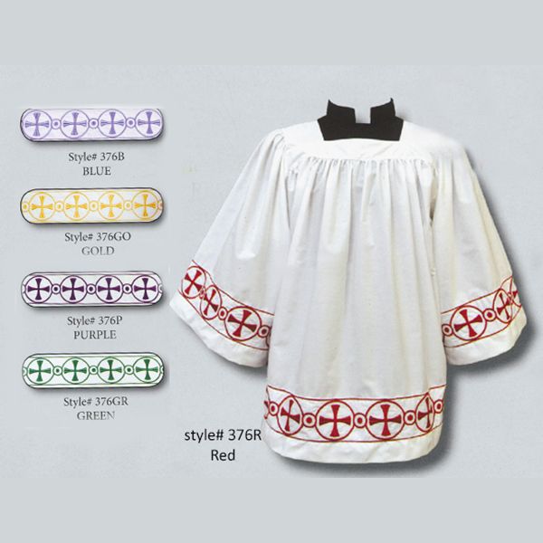 Beau Veste Surplice With Cross Banding Available in Five (5) Colors - 376