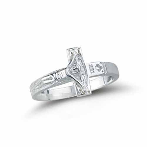 Ring Sterling Silver Small Crucifix Ring Sizes: 5-8  R4112