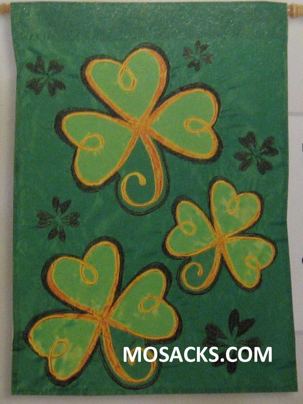 Flagtrends Shamrocks 13x18" Double Sided Garden Flag 480-55241