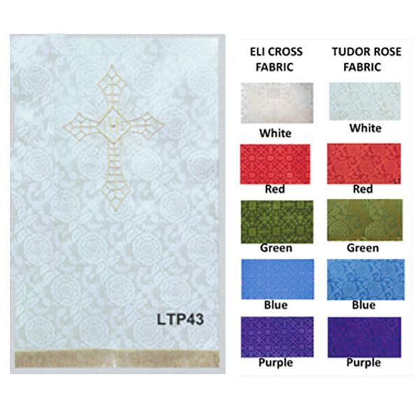 Chalice & Grapes series Parament Pulpit Scarf with Cross design -LTP43?