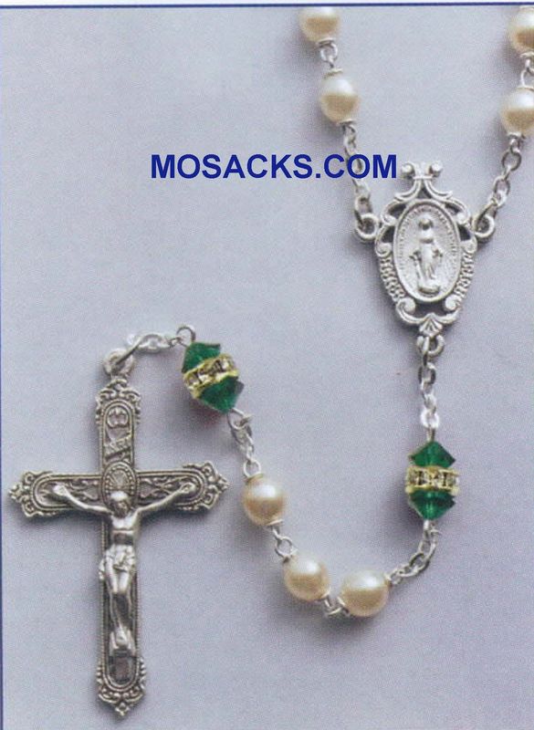 Birthstone Rosary Emerald May Birthstone Rosary Emerald-41298EM
