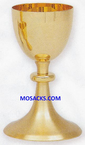 FREE SHIPPING Chalice - Gold Plated - Satin Finish Chalice 8-3/4" High and 4" diameter cup with 16 …