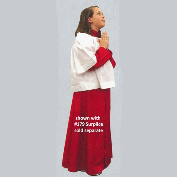 Beau Veste Altar Servers Cassock  #562R in Red Sizes 14 through 20 #562R