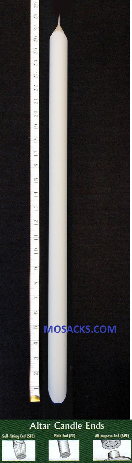 Long-Burning 51% Beeswax Altar Candle 1 1/2" x 26" PE