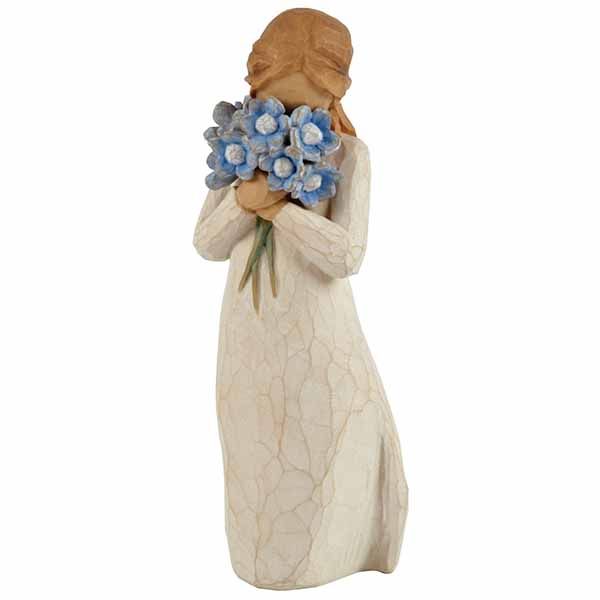 Willow Tree Figurine, Forget-me-not: Holding thoughts of you closely, 5" High 26454. This is a figu