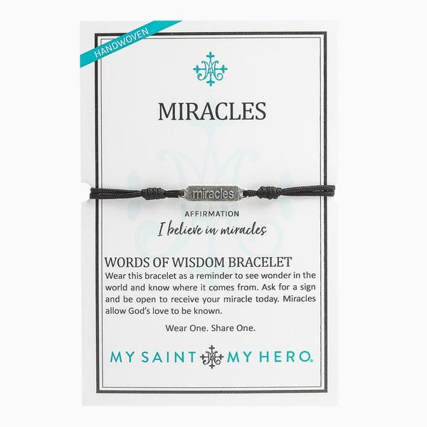 My Saint My Hero Miracles Words Of Wisdom Bracelet 14073BK
