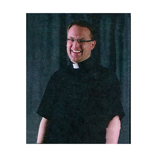 Ecclesiastical Apparel Clergy Tab Collar Shirt Short Sleeve Regular cut Black