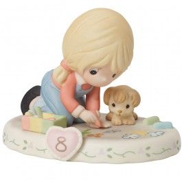 Precious Moments Growing In Grace Age 8 Blonde Girl Figurine -154035