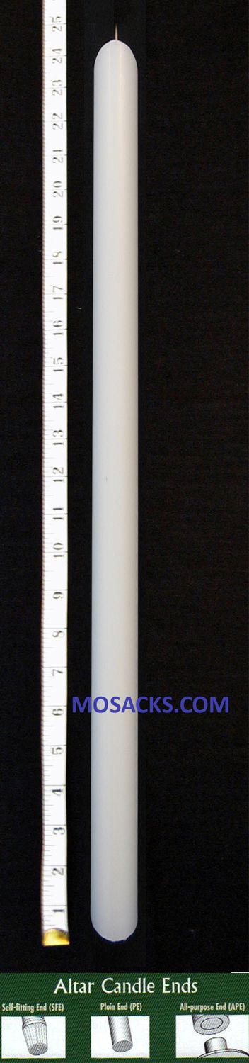 Long-Burning 51% Beeswax Altar Candle 1 3/4" x 24" PE