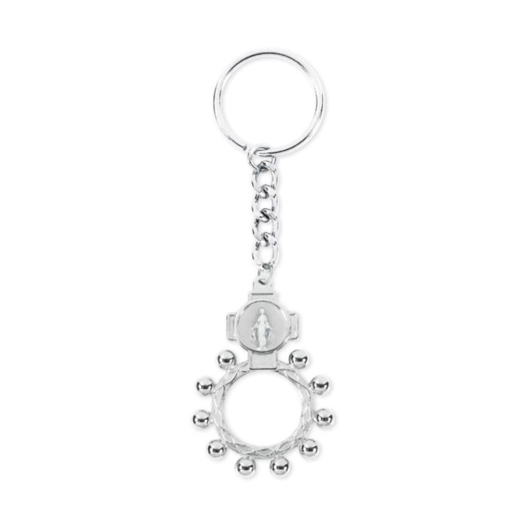 Miraculous Medal Rosary Ring Key Chain 12-1431-01 Keychain Miraculous Medal Rosary Ring 12-1431-01