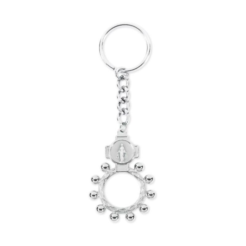 Miraculous Medal Rosary Ring Key Chain 12-1431-01 Keychain Miraculous Medal Rosary Ring 12-1431-01