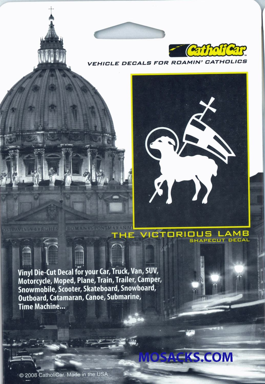 The Victorious Lamb Decal Christian Decal, Catholic Decal