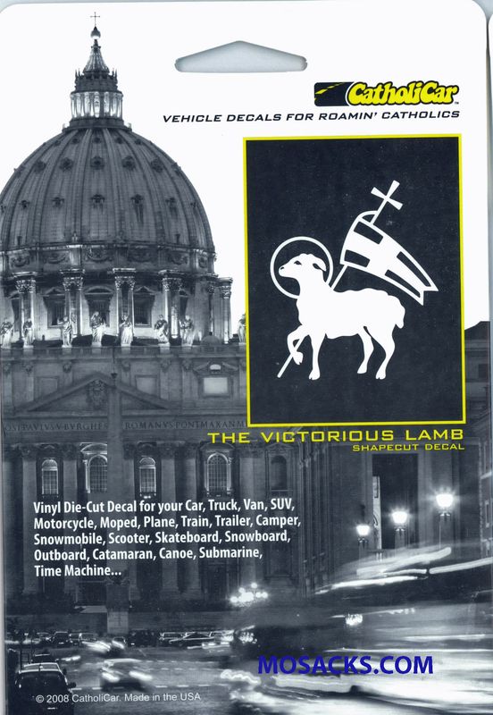 The Victorious Lamb Decal Christian Decal, Catholic Decal