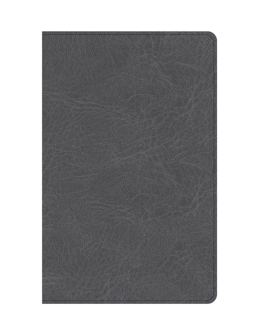 CSBThinlineBibleCharcoalLeatherTouch