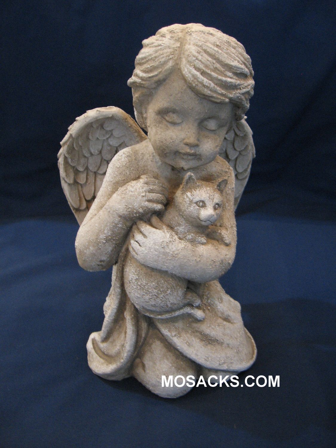 Pet Memorial Statue Angel With Cat-469010, Pet Memorial Angel & Cat Statue