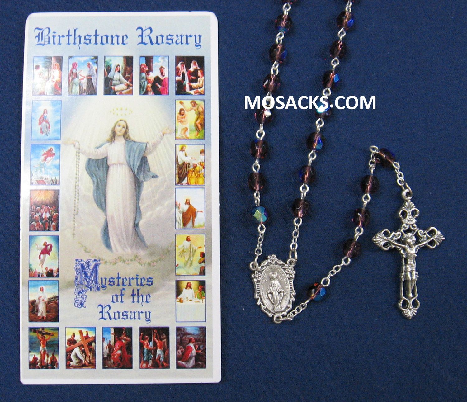 February Amethyst Birthstone Rosary 64-307/AM/C1